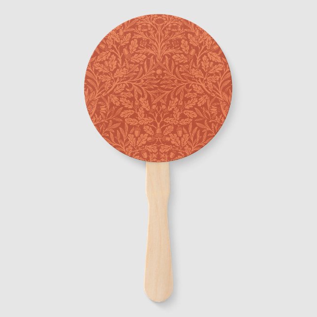 William Morris Acorn Wallpaper Nature Design Hand Fan (Front)