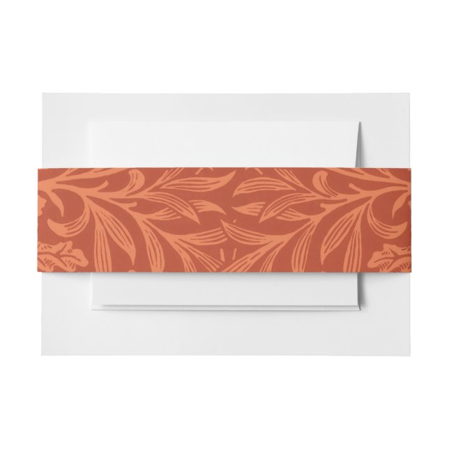 William Morris Acorn Wallpaper Nature Design Invitation Belly Band (Front Example)