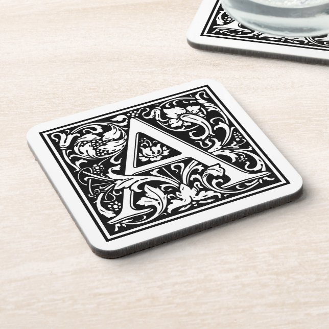 William Morris Alphabet “A” Coaster (Left Side)