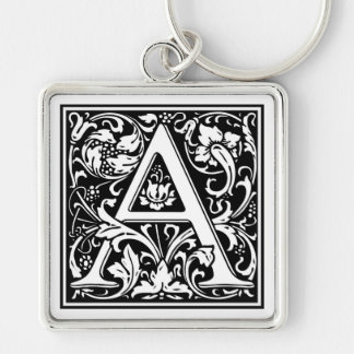 William Morris Alphabet “A” Keychain