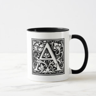 William Morris Alphabet “A” Mug
