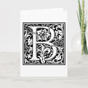 William Morris Alphabet "B" Note Card