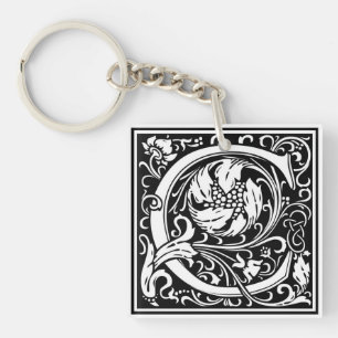 William Morris Alphabet “C” Keychain