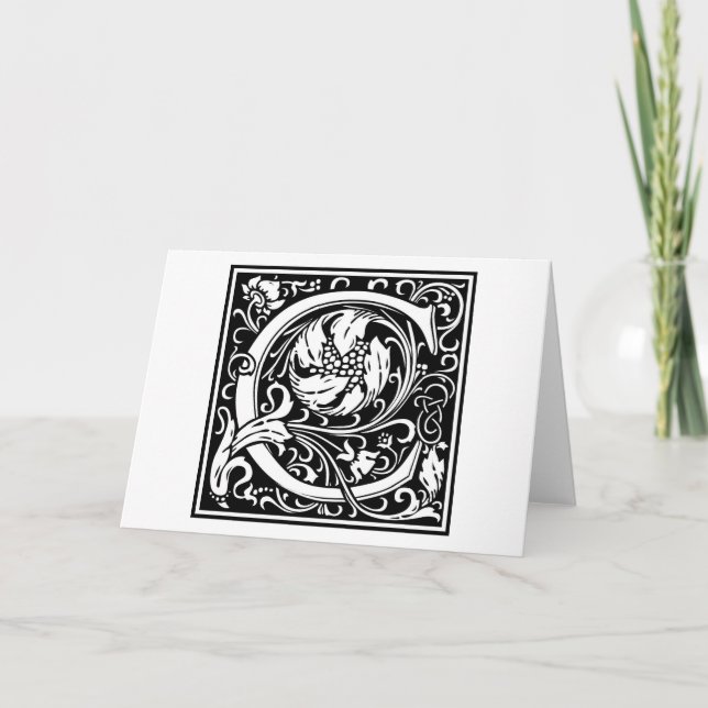 William Morris Alphabet "C" Note Card (Front)