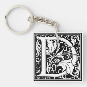 William Morris Alphabet “D” Keychain