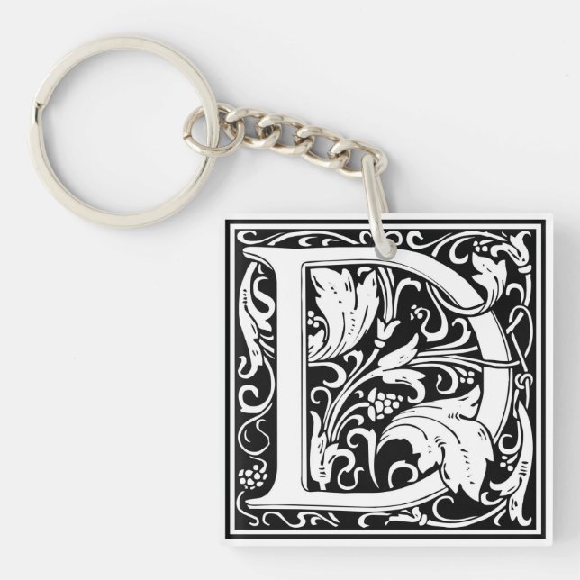 William Morris Alphabet “D” Keychain (Front)