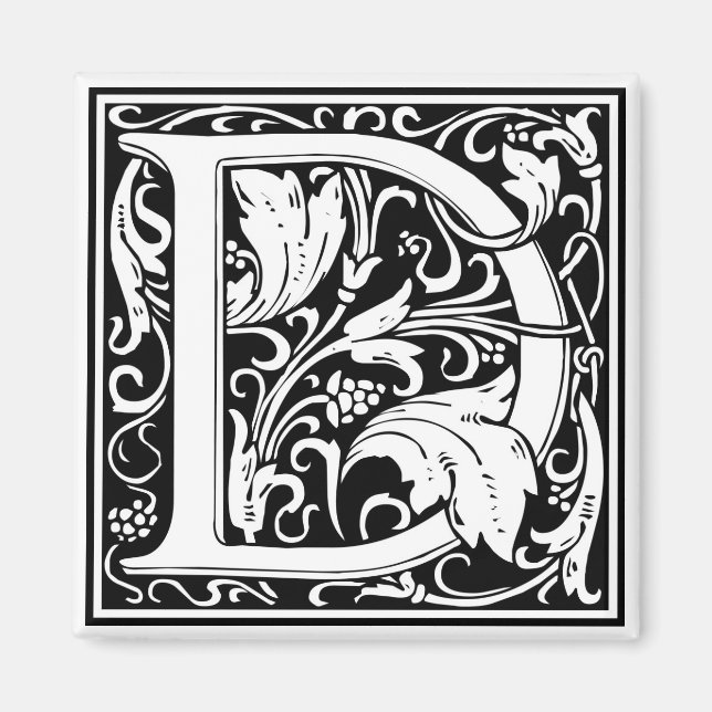 William Morris Alphabet “D” Magnet (Front)