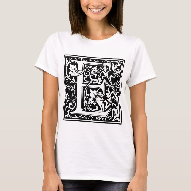 William Morris Alphabet “E” T-Shirt (Front)