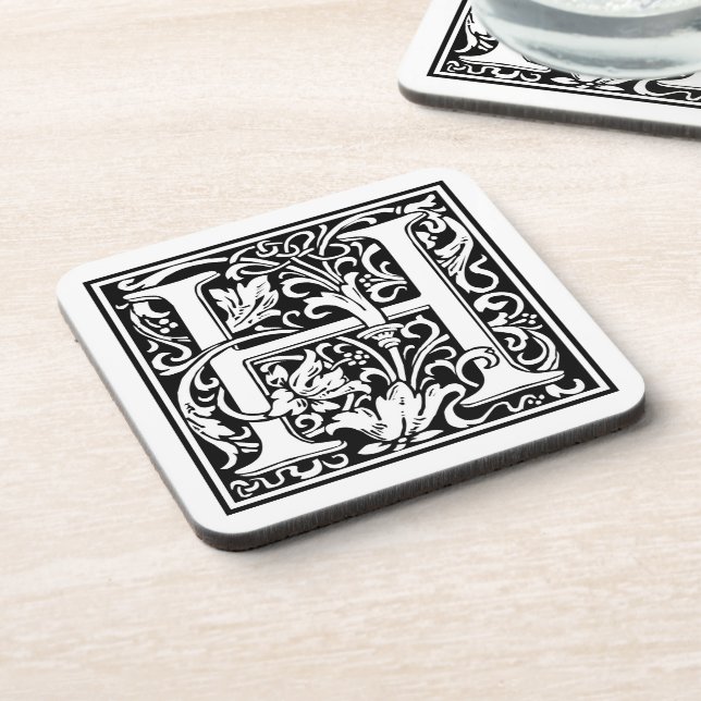 William Morris Alphabet “H” Coaster (Left Side)