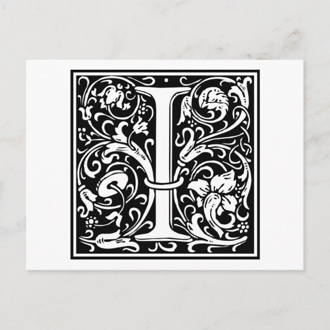 William Morris Alphabet “I” Postcard (Front)