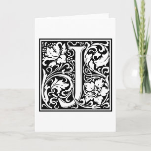 William Morris Alphabet “J” Note Card
