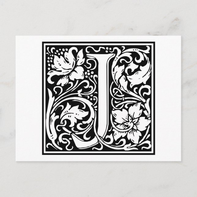 William Morris Alphabet “J” Postcard (Front)