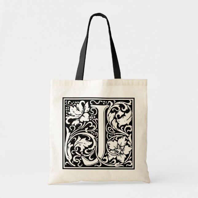 William Morris Alphabet “J” Tote Bag (Front)