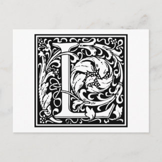 William Morris Alphabet “L” Postcard
