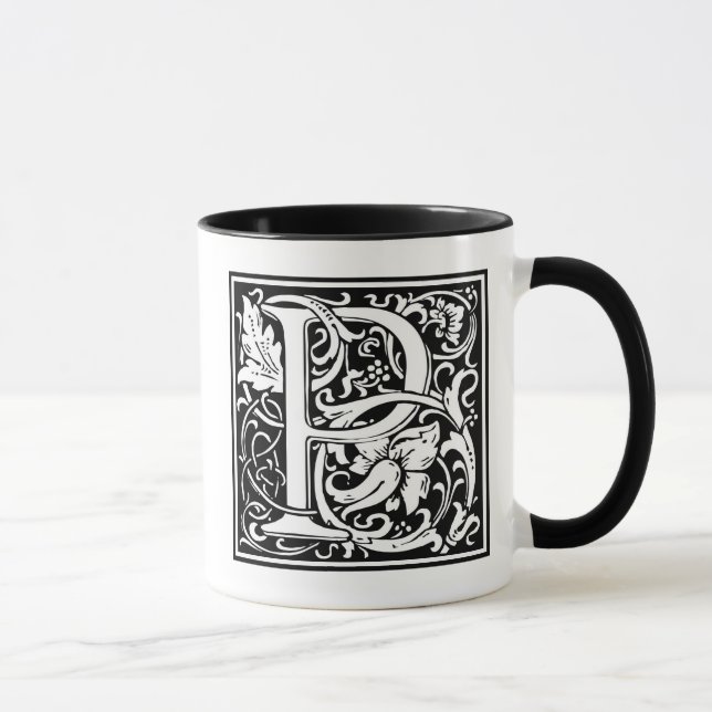 William Morris Alphabet “P” Mug (Right)