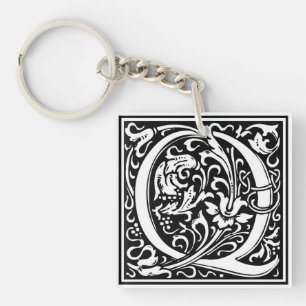 William Morris Alphabet “Q” Keychain