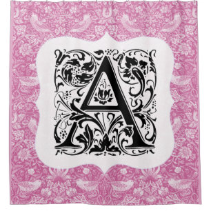 William Morris Alphabet Strawberry Thief Pink