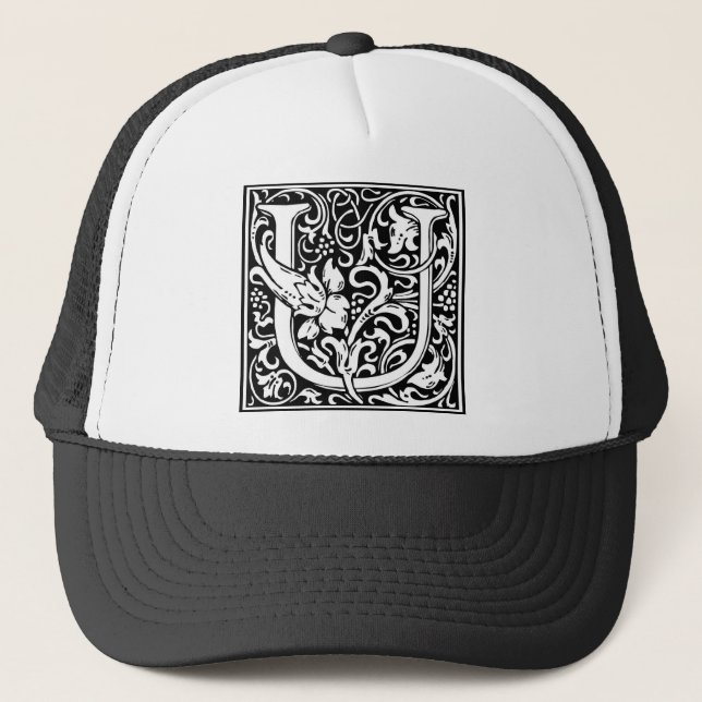William Morris Alphabet “U” Trucker Hat (Front)