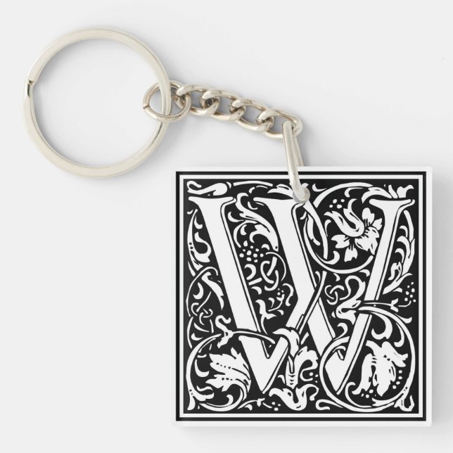 William Morris Alphabet “W” Keychain (Front)