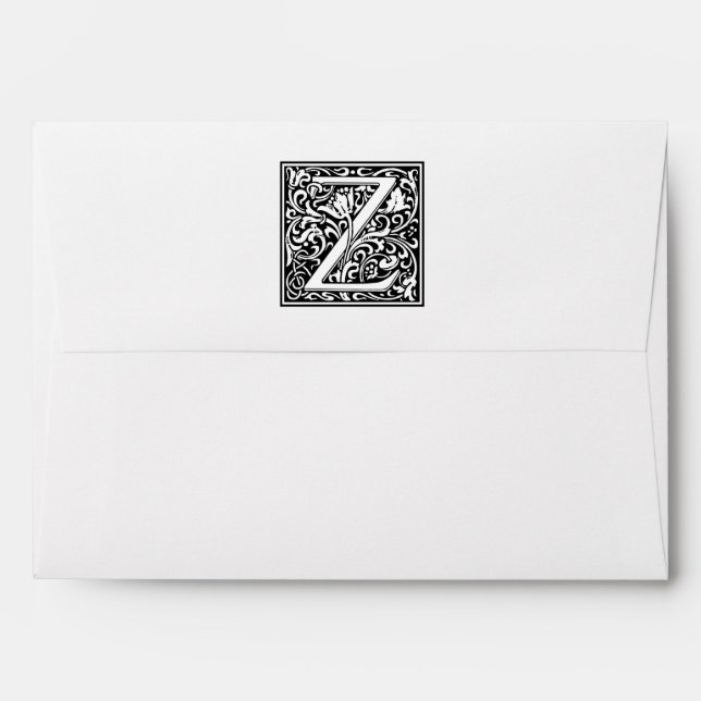 William Morris Alphabet “Z” Envelope (Back (Top Flap))