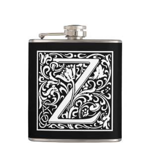William Morris Alphabet “Z” Hip Flask