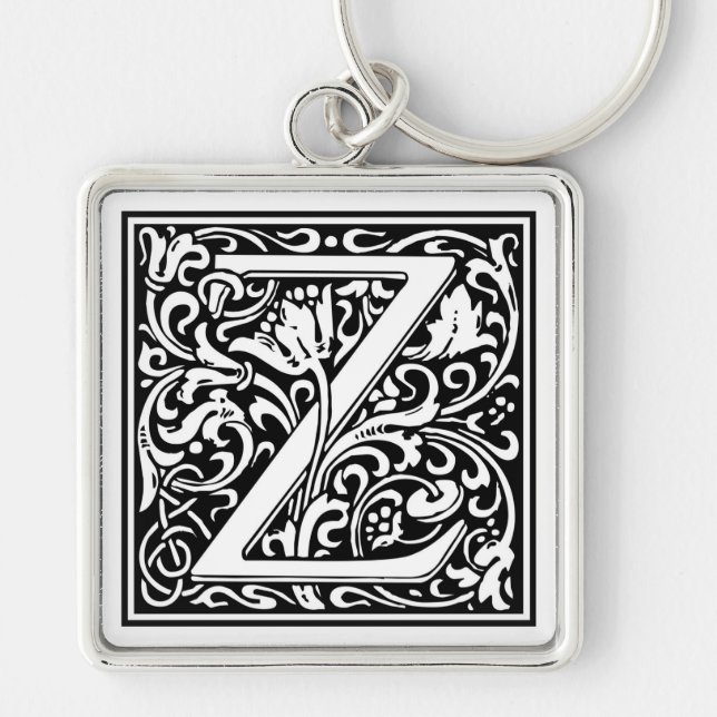William Morris Alphabet “Z” Keychain (Front)