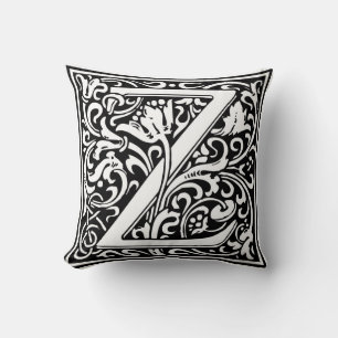 William Morris Alphabet “Z” Throw Pillow