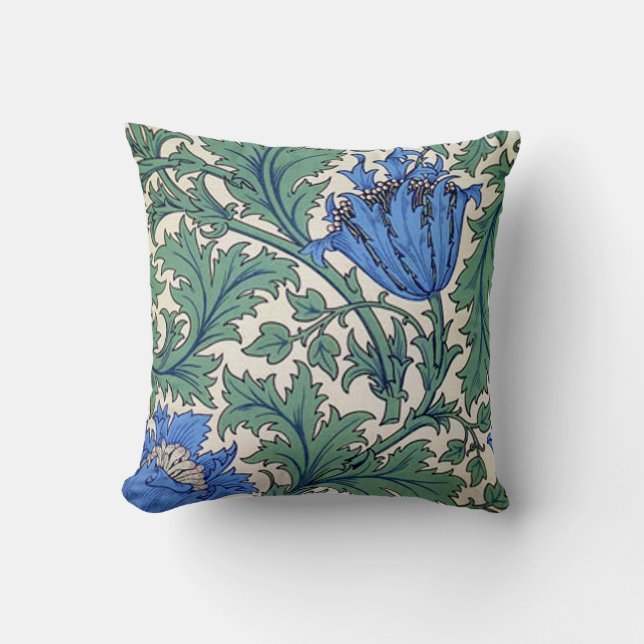 William Morris “Anemone” Throw Pillow (Front)