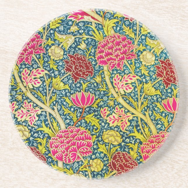 William Morris, Antique Cray Design Round Coaster (Front)