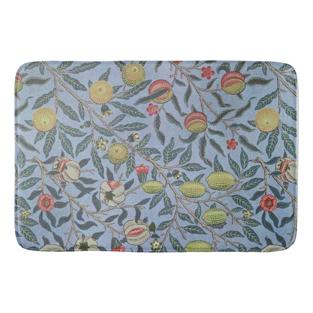 William Morris -Antique Fruit or Pomegrana Pattern Bath Mat (Front)