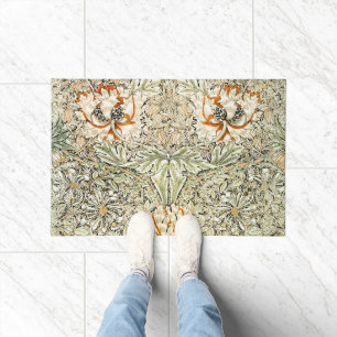 William Morris Antique Honeysuckle Floral Classic Doormat