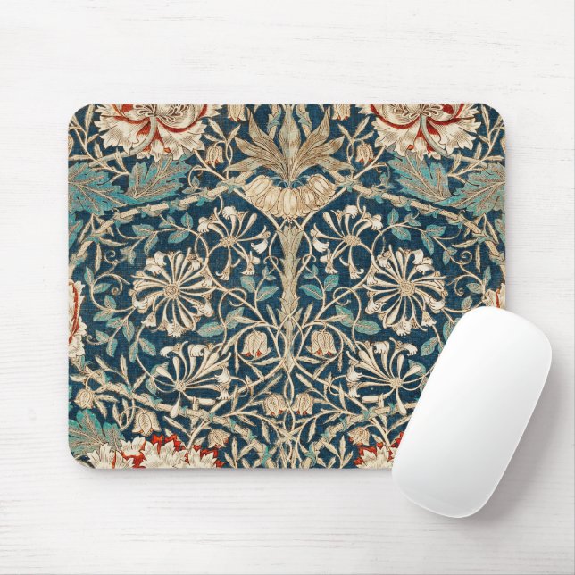 William Morris Antique Honeysuckle Floral Mouse Pad (With Mouse)