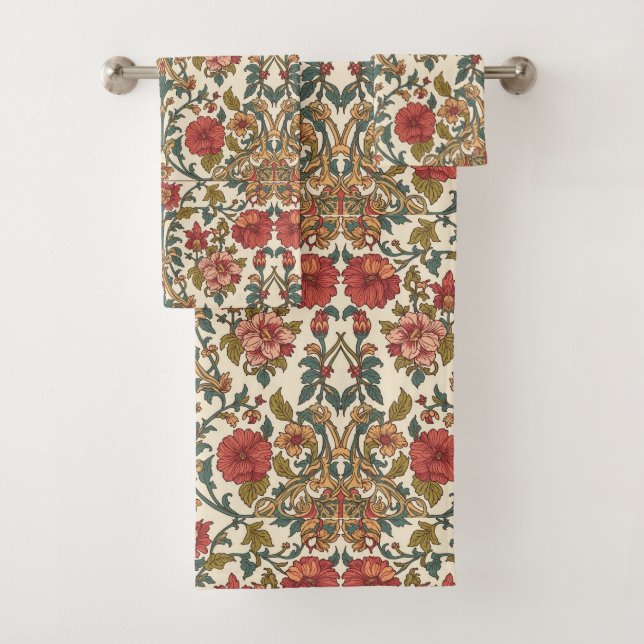 William Morris Antique Honeysuckle Floral Pattern (En situation)