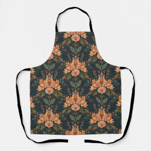 William Morris Antique Honeysuckle Floral Pattern Apron