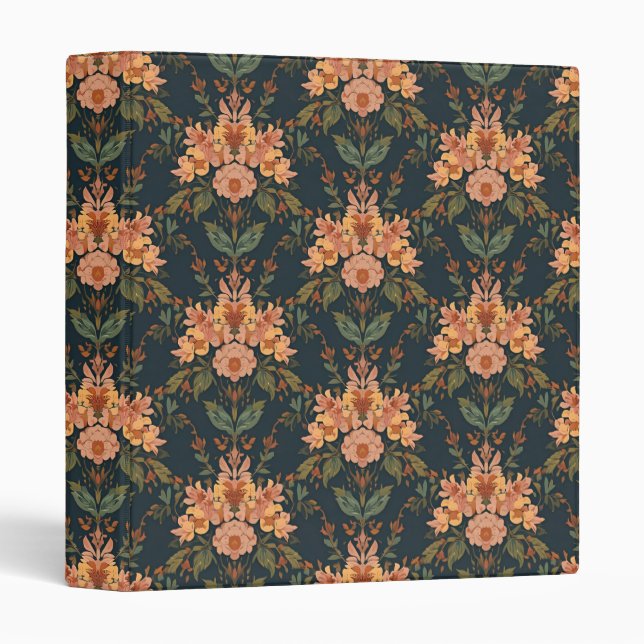 William Morris Antique Honeysuckle Floral Pattern Binder (Front/Spine)