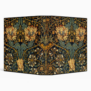 William Morris Antique Honeysuckle Floral Pattern Binder
