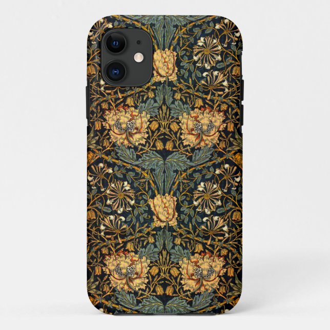 William Morris Antique Honeysuckle Floral Pattern Case-Mate iPhone Case (Back)