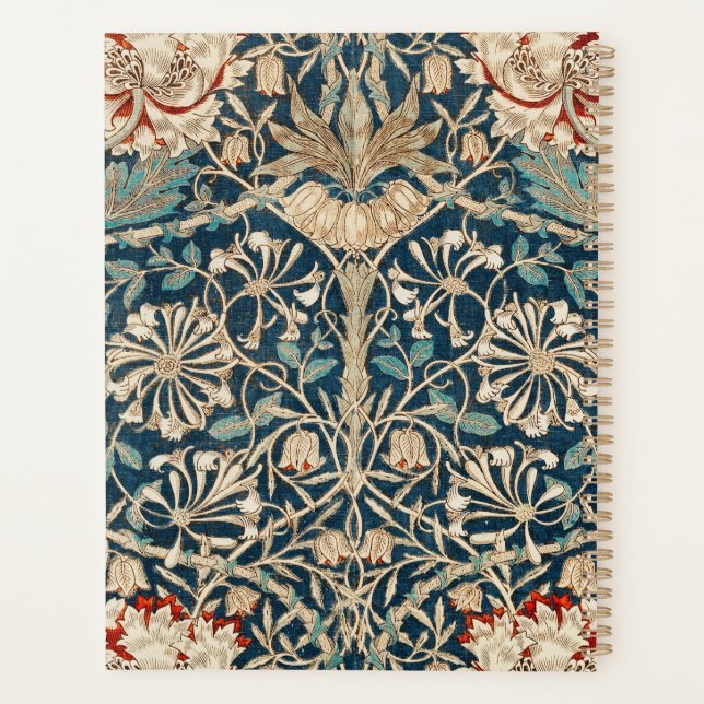 William Morris Antique Honeysuckle Floral Planner (Back)