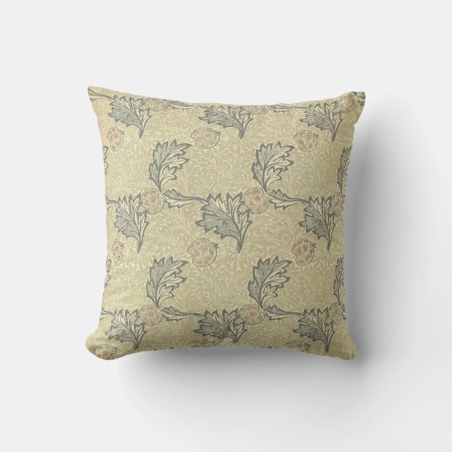 William Morris Apple Design Throw Pillow (Front)