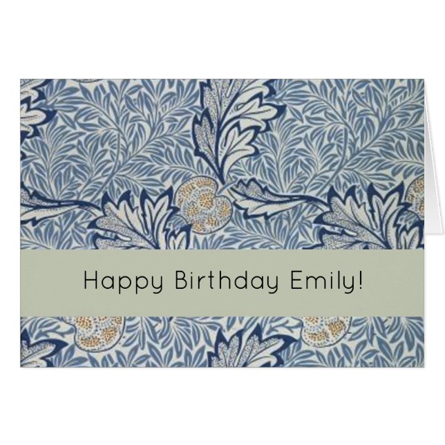 William Morris Apple Flower Floral Design (Front Horizontal)