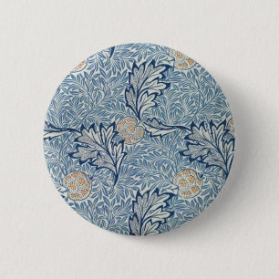 William Morris Apple Flower Floral Design 2 Inch Round Button