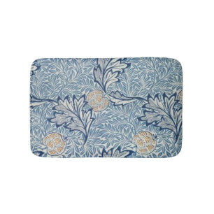 William Morris Apple Flower Floral Design Bath Mat