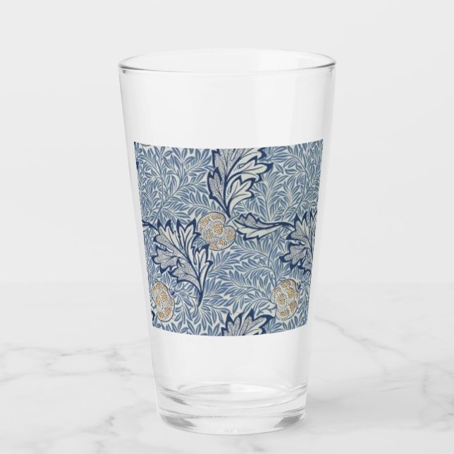 William Morris Apple Flower Floral Design Glass (Front)
