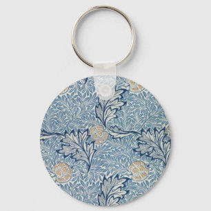 William Morris Apple Flower Floral Design Keychain
