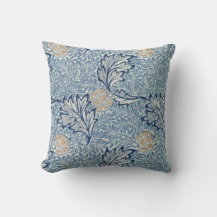 William Morris Apple Flower Floral Design Throw Pillow
