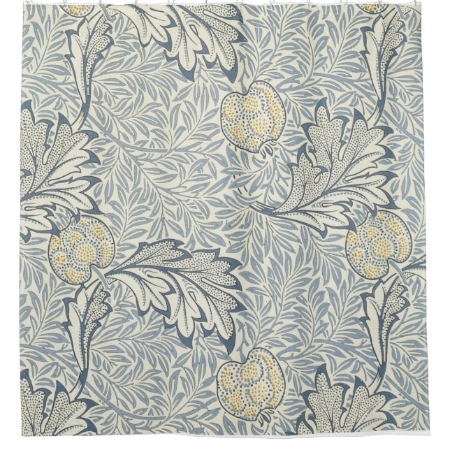William Morris Apple Pattern Shower Curtain. (Front)