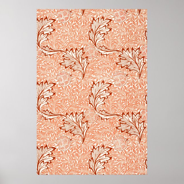 William Morris Apple Vintage Botanical Pattern Poster (Front)