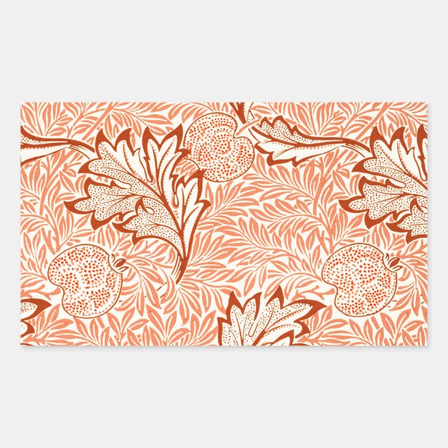 William Morris Apple Vintage Botanical Pattern Sticker (Front)