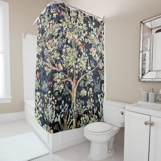 William Morris Arbre de vie Douche rideau (En situation)