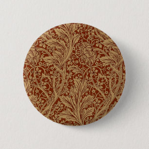 William Morris Arcadia Floral Garden Flower Classi 2 Inch Round Button